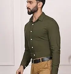 olive green shirt